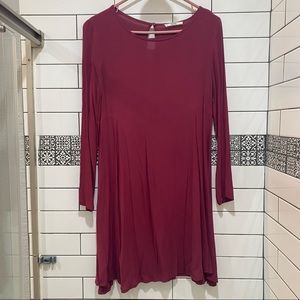 Mango 🥭 Burgundy shift dress